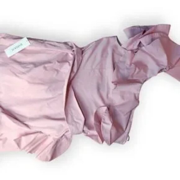 Bardot NWT Pink Chelsey Frill Ruffle Dress Large - Picture 9 of 14